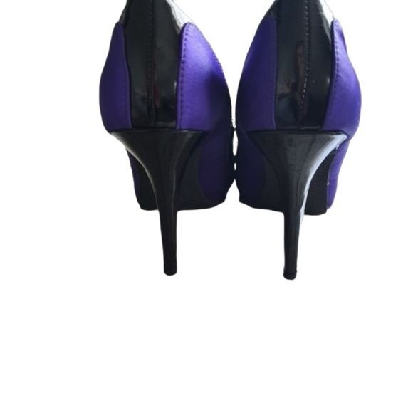 FOREVER Selected by Paula Abdul Purple Peep Toe Heels - Picture 6 of 7